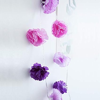 Amazon Com 9 8ft 20 Led Camellia Flower String Light