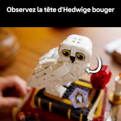 Harry Potter L’École des Sorciers – Édition Collector - Maquette DIY - Décoration Intérieure - Scènes Miniatures du Film - Figurine d'Hedwige - 3 Minifigurines - Idée Cadeau pour Fan Adulte 76466