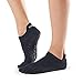 toesox Women's Low Rise Full Toe Grip Non-Slip for Ballet, Yoga, Pilates, Barre Toe Socks, Medium, Black