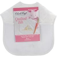 Brand New Quilted Baby Bib 14 Count 9""X9""-Solid White Brand New