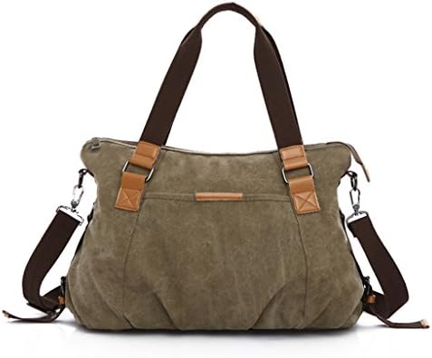 Women's Canvas Shoulder Bag Ladies Retro - Khaki