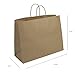 Duro ID# 87129 Tote Shopping Bag 65# 100% Recycled Natural Kraft 250pk 16 x 6 x 12