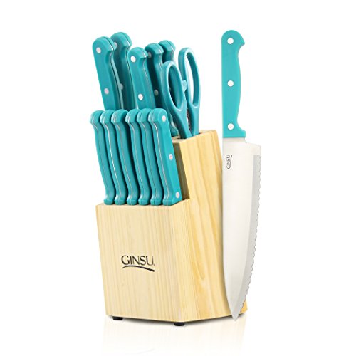 Ginsu Essential Series 14Piece Stainless Steel Serrated Knife Set