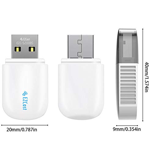Feefine wireless USB WiFi Adapter, Dual Band 5G/2.5G Mini Wi-fi AC Wireless Network Card Dongle for Desktop Laptop PC Support Windows XP Vista/7/8/8.1/10 (USB WiFi 600Mbps)