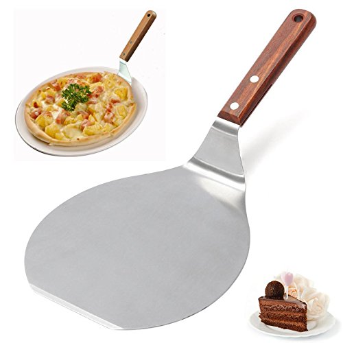 Katoot@ Pizza Stainless Steel Spatula Peel Shovel Turner Cake Lifter Plate Holder Pastry Shovel Cutter Knife Baking Tools Accessories