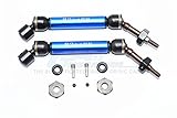 Traxxas Slash 4X4 Upgrade Parts Steel+Aluminum Rear CVD Drive Shaft With 12mmx6mm Wheel Hex - 1Pr Set Blue