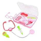 Lumiparty Baby Play Doctor Kit Medical Toys Cosplay Doctor Medical Tool Toys Children's Pretend Doctor Playing for Kids Pink