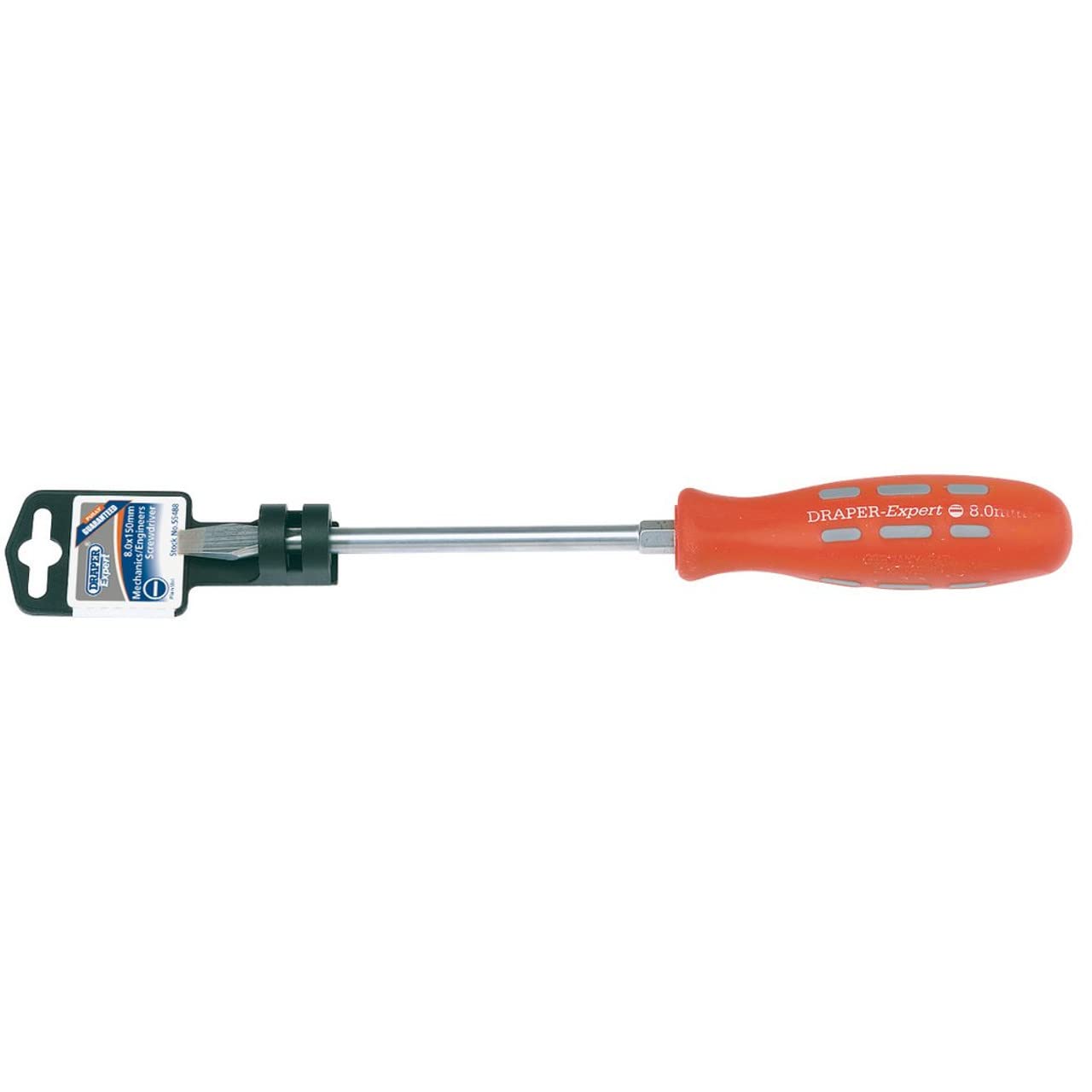 Draper 55488 Expert Plain Slot Flared Tip Mechanics Screwdriver, 8mm x 150mm โ image 1