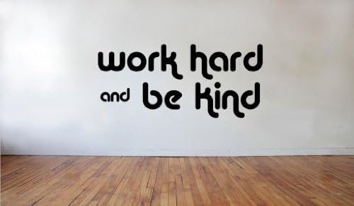 Blinggo Work Hard be Kind Removable Vinyl Wall Decal Home Décor