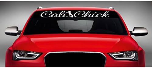 40" x 4" Cali Chick Car Windshield Sticker Truck Window Vinyl Decal COLOR: HOT PINK