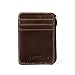 ID Stronghold - RFID Blocking Slim Minimalist Wallet - Front Pocket Wallet for Men and Women - Genuine Leather with Rugged Finish - ID Window and Zipper Compartment - The Original RFID Wallet Company