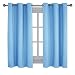 NICETOWN Home Fashion Thermal Insulated Solid Grommet Blackout Curtain Panels for Bedroom (1 Pair,42 inches Wide by 63 inches Long,Blue) primary