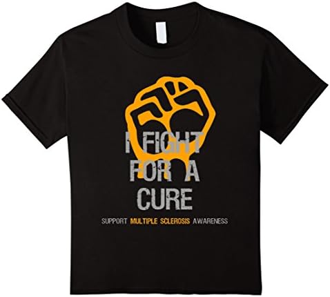 Kids Multiple Sclerosis Shirt - I Fight For A Cure 6 Black