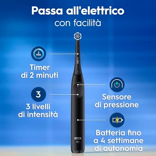 iO 2 Spazzolino Elettrico, con 1 Testina di Ricambio, Nero