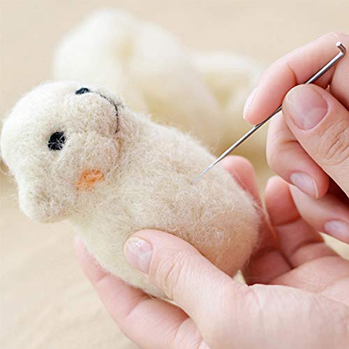 Jupean Needle Felting Kit, 36 Colors Wool Roving with Basic Wool Felt
