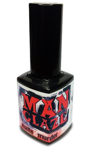 Amazon Com Matte Black Nail Polish Matte Is Murder Manko Attack Label Art Man Glaze Beauty
