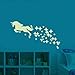 BENBO Wall Decals Glow in The Dark Horse Stars Fairytale Fairy Wall Stickers DIY Kids Girls Bedroom Home Nursery Room Wall Mural Decor
