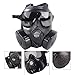 Outgeek M50 Airsoft Mask Full Face Skull CS Mask with Fan (Black)
