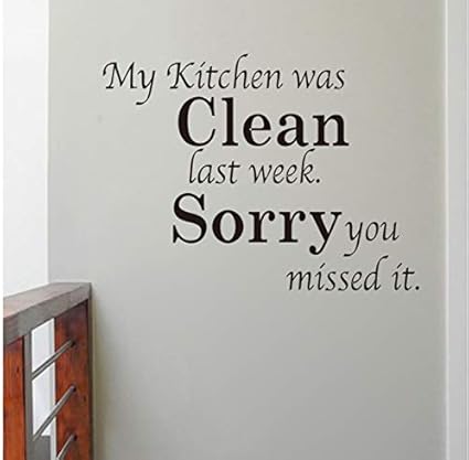 Lvabc Cuisine Propre Anglais Proverbes Citations Diy Cuisine Stickers Muraux Decal Accueil Accessoires Amazon Fr Bricolage