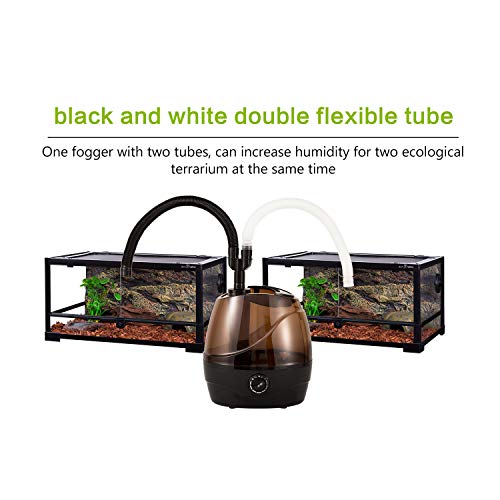 Oiibo Reptile Humidifier, Double Extension Tube, 2 in 1 Joint, Suitable for Reptiles, Amphibians and Terrarium (2.2 Liter Tank)