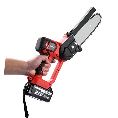 Mini-Kettensäge, handliche 20,3 cm, 880 W, kabellos, batteriebetrieben (wiederaufladbar) – Bild 4