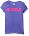 adidas Little Girls' Short Sleeve Graphic Tee Shirts, Purple, 6