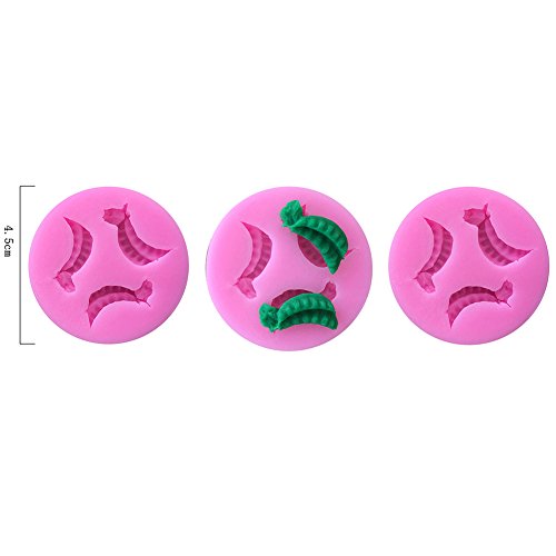 Chige Candy Mold, Silicone Baking Trays - Food Grade & BPA Free - Not Sticky Cake Decoration Mould For Mousse,Chocolate Brownie,Jelly,Ice Cream,Chiffon,Cheesecake,Fondant (Pea)