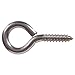 Yonisun 1-5/8 inches Stainless Steel Heavy Duty Screw Eyes Lag Thread - 12 Pcs - Hanging Hooks - Eyebolt [ Hooks Eyes][Screw Eyes] - Small Eyelet Screws