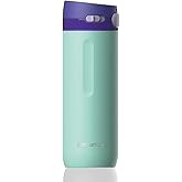 EmberIce 20 oz Vacuum Insulated Bottles - Double Wall Coffee Thermal for Travelers & Campers, Keeps Drinks Hot 18H, Cold 24H, Leak-Free, BPA-Free, Food-Grade Stainless Steel (Indigo Aqua)