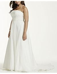 veilace Plus tamaño de la mujer chifón Empire cintura Fiesta con apliques boda vestidos de novia Beaded Sash vestido ..