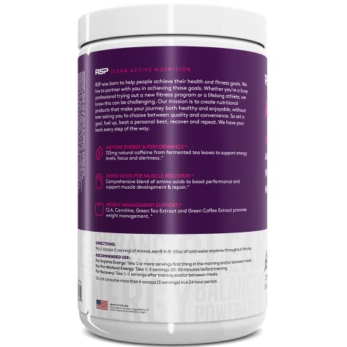 RSP NUTRITION AminoLean Pre Workout Powder, Amino Energy & Weight