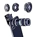 HXGD Phone Camera Lens Kit 12x Telephoto Lens 180° Fisheye Lens 0.36x Super Wide Angle Lens Macro Lens Suit for iPhoneXS Max/X/XR/8/7/6 Andriod (Sliver)