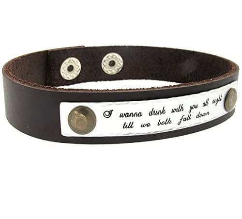 Amazon.com: Quote Bracelet - Custom Mens Wristband - Mens Bracelet ...
