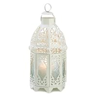 10 White Lattice Lantern Wedding Centerpieces