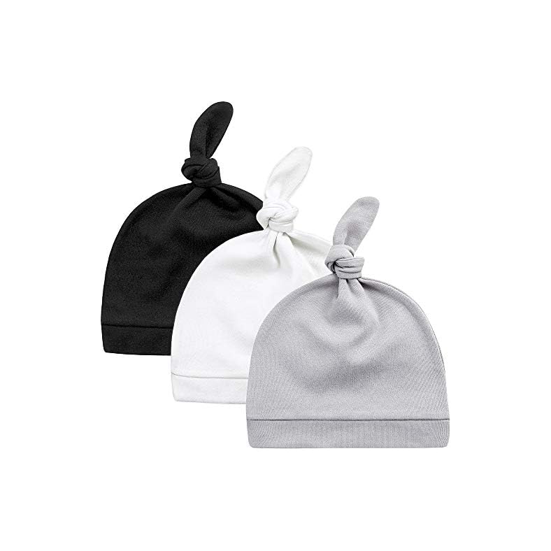 KiddyCare Doctor Developed Baby Hats 0-12 Months/Newborn Hats/Organic Certified 100% Cotton Baby Cap – Unisex Newborn…