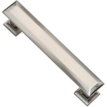 Southern Hills Brushed Nickel Drawer Pulls - 4 Inch Screw Spacing - Pack of 5 - Satin Nickel Cabinet Handles, Cabinet Hardware, Cabinet Pulls, Kitchen and Bath SHKM005-SN-5
