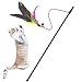 Kitten Cat Toy, Gotd Teaser Toy Rod with Bell and Feather (Multicolor)