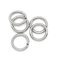 VALYRIA 500pcs Stainless Steel Open Jump Rings Connectors Jewelry Findings 7mm(1/4")