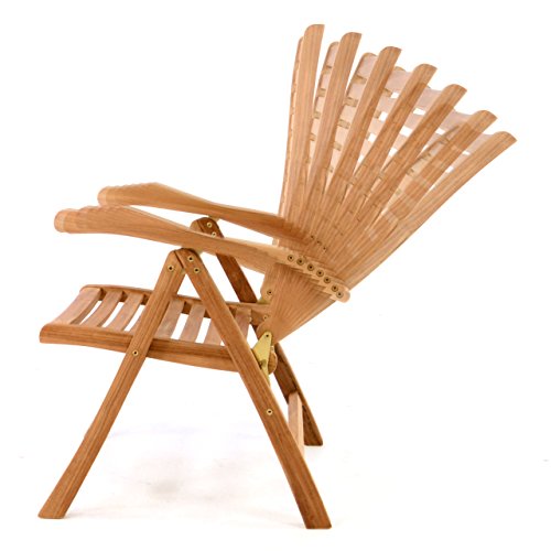 DIVERO Stuhl Teak Holz klappbar massiv Gartenstuhl Teakstuhl Holzstuhl behandelt – Bild 6