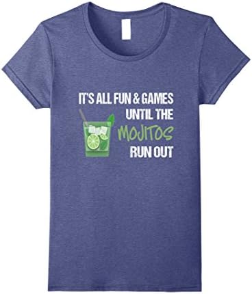 Womens Mojitos Shirt Funny Drinking Tee Medium Heather Blue