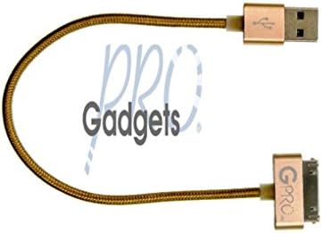 GadgetsPRO Golden Edition 30-pin to USB Cable for all Apple 30-pin devices, Short 0.25m/10in (single pack)