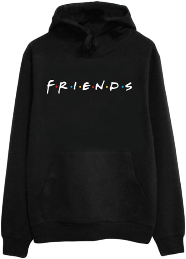 HaobingWomen Girls Hoodies Friends Letter Printed Casual Sweatshirts with Pocket Long Sleeve Pullover