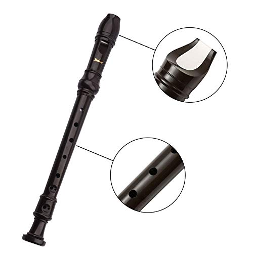 URlighting Soprano Recorder - British Style 8-Hole Soprano Descant Recorder Classroom Music Flute With Cleaning Rod & Cloth, Case Bag and Accessories for Children Kids Adult Beginner