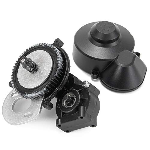 1/10 RC Car Truck Assembled Complete Center Gearbox Transmission Gearbox with Metal Motor Gear for Axial SCX10 SCX10 ii D90 90046 90047 RC Crawler Car,Plastic