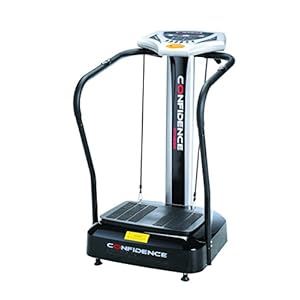 Confidence Fitness Slim Full Body Vibration Platform Fitness Machine, Black