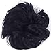 Lelinta Hair Bun Extensions Wavy Curly Messy Donut Chignons Hair Piece Wig Hairpiece Dark Black
