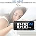 Fuhuim LED Display Digital Alarm Clock with USB Port Charger,Dual Alarms,Temperature Detection,Adjustable Brightness, Battery Back Up,Clock for Bedroom Travel Alarm Clock (Black)