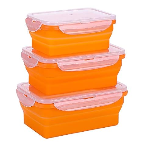 YYHMHMH Caja De Almuerzo Plegable De Silicona Retráctil Caja De ...