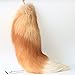 Fosrion Real Fox Tail Fur Handbag Charm Cosplay Toy with clasp keyChain and Hook (Golden)