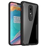 Oneplus 6 Case, Vinve Slim Anti-Scratch Shockproof Cover Clear Hard Back Panel + TPU Bumper Protective Case for Oneplus 6 (Black)